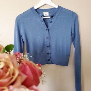 Sunday Best Crusoe Cropped Blue Cardigan